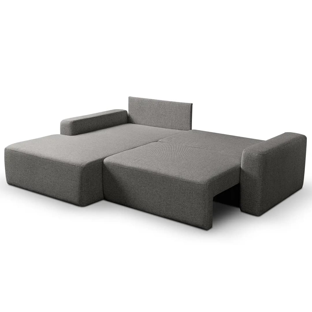 Mørteens Ecksofa mit Schlaffunktion Grau Flachgewebe Nea | Grau