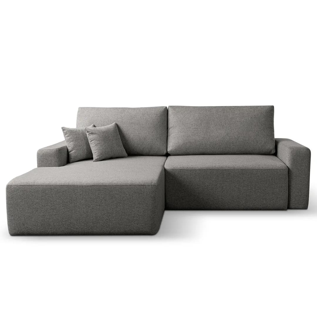Mørteens Ecksofa mit Schlaffunktion Grau Flachgewebe Nea | Grau