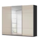 rauch Orange Schwebetürenschrank Covalo mit Glasfront 242cm