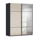 rauch Orange Schwebetürenschrank Covalo mit Glasfront 162cm