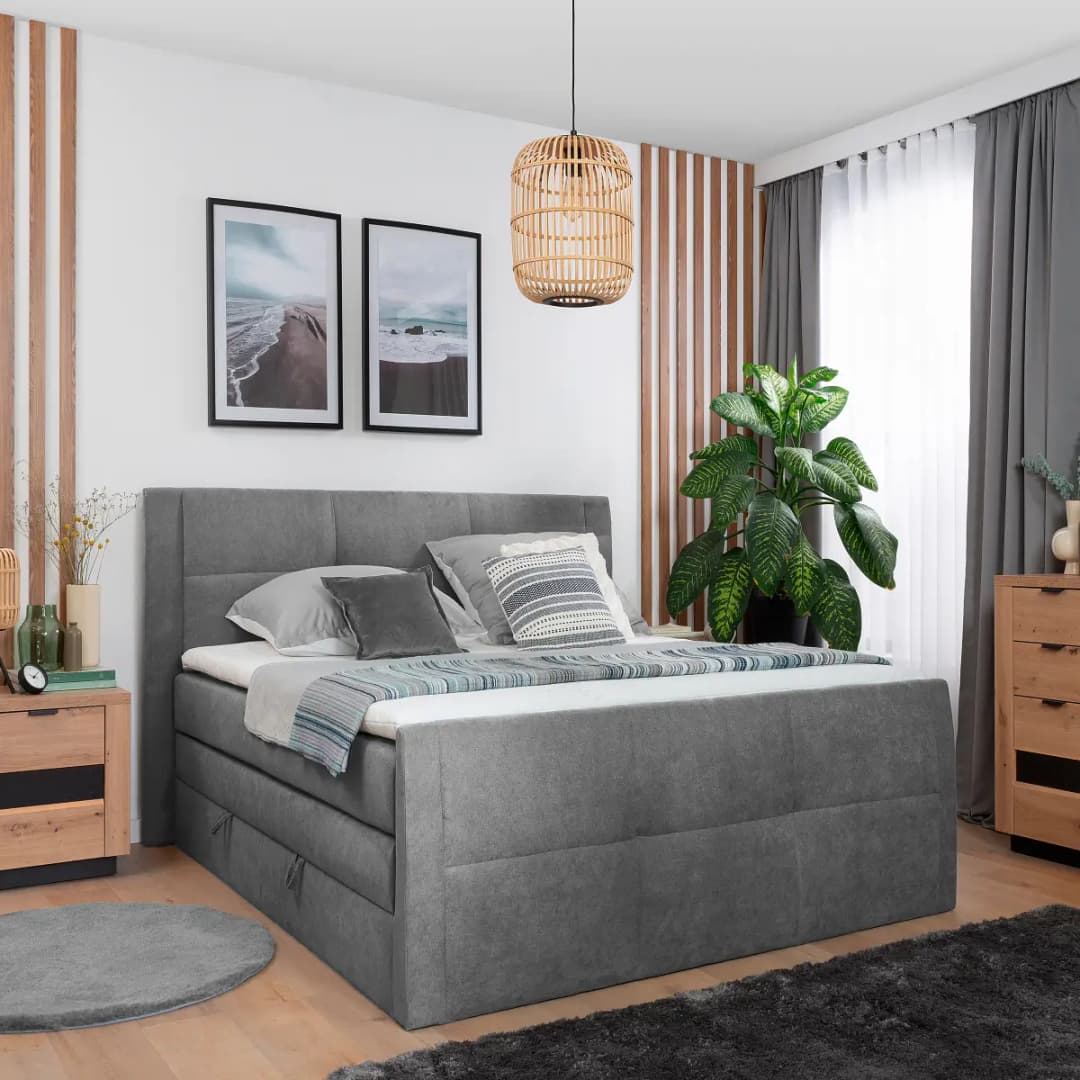 Fredriks Boxspringbett Bekkour | Grau