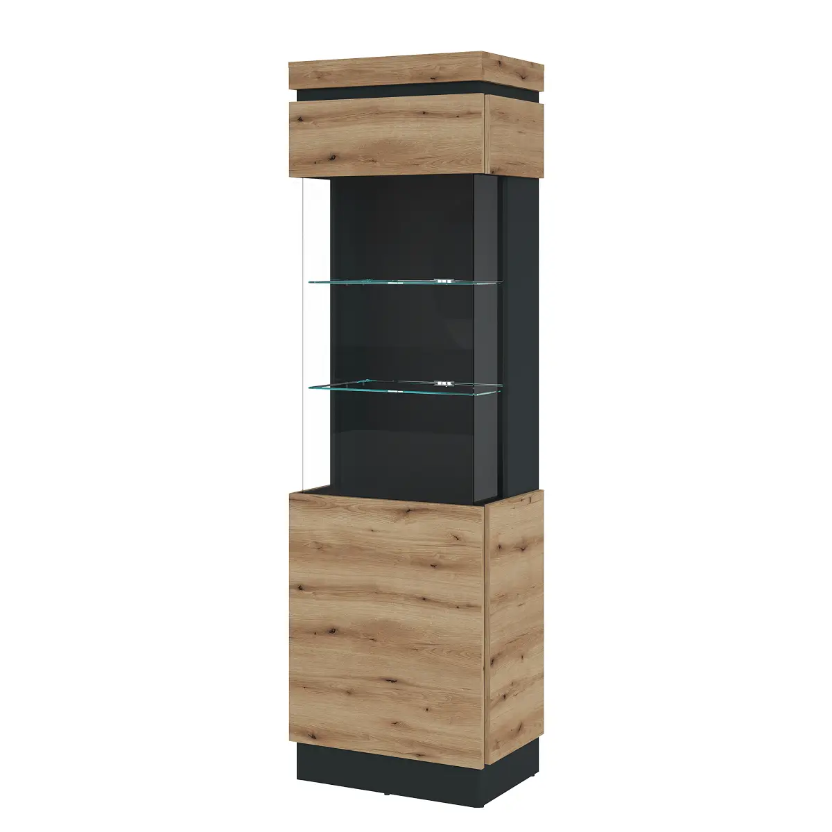 loftscape Standvitrine Zarina | Holztöne