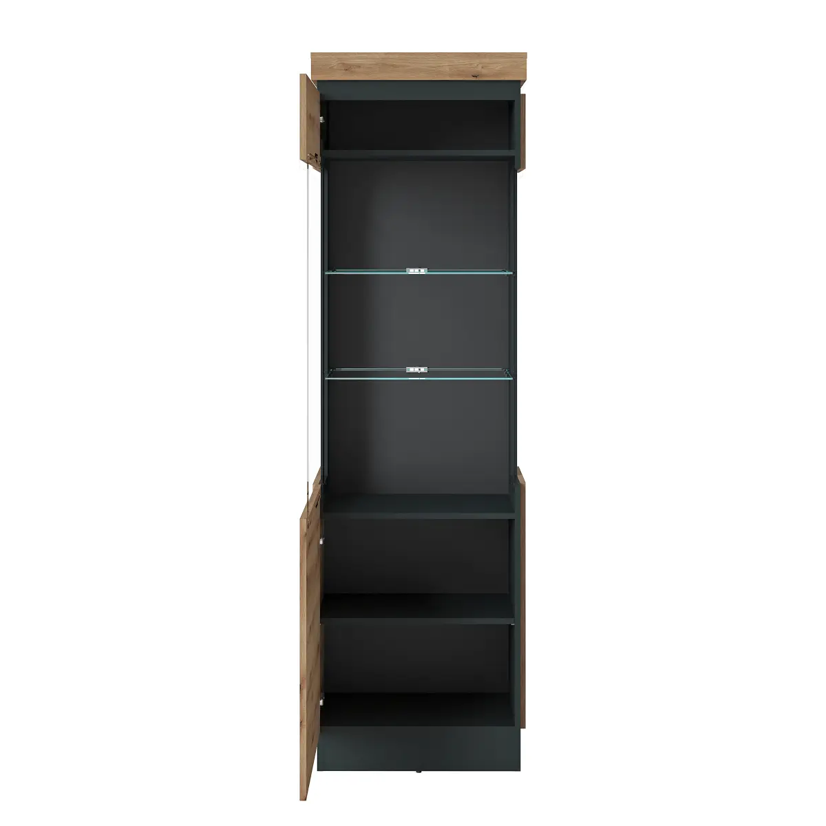 loftscape Standvitrine Zarina | Holztöne