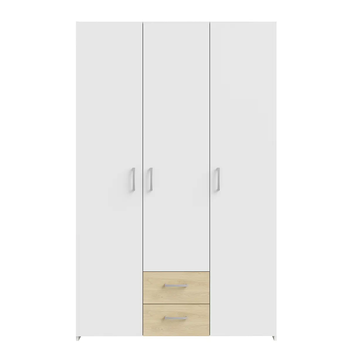 loftscape Drehtürenschrank mit Schublade 119cm | Holztöne