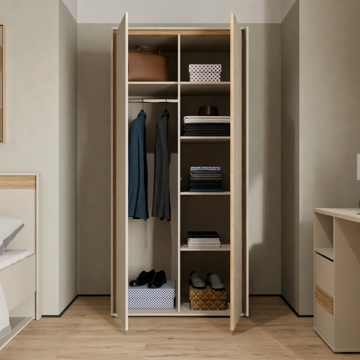 Norrwood Kleiderschrank Bayin | Braun