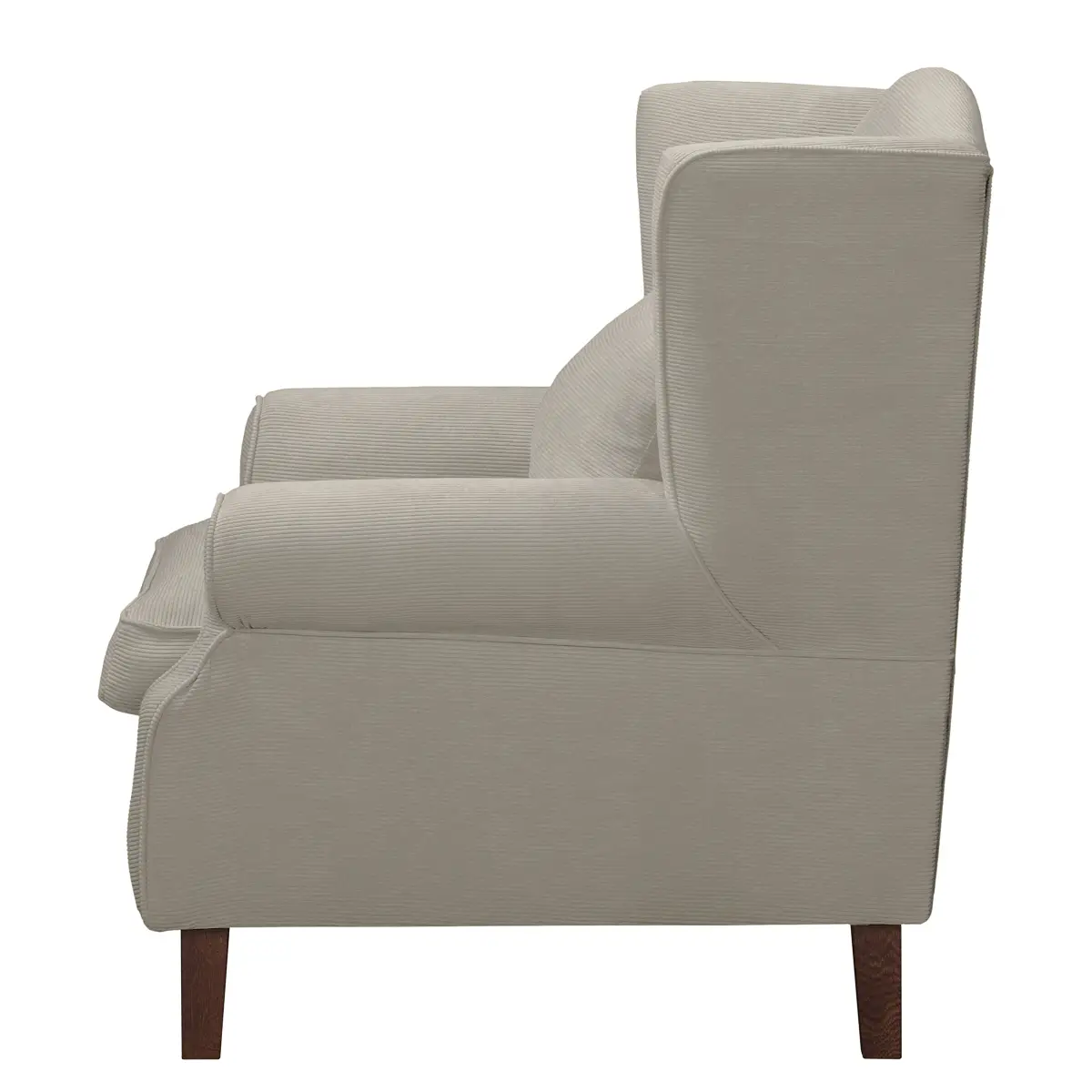 Ohrensessel XL Grau Cordstoff Fjella | Grau