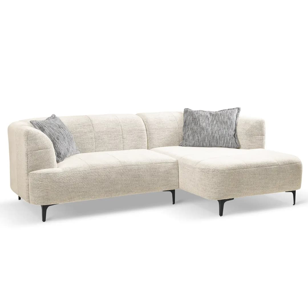 Fredriks Ecksofa mit Longchair Monja | Beige