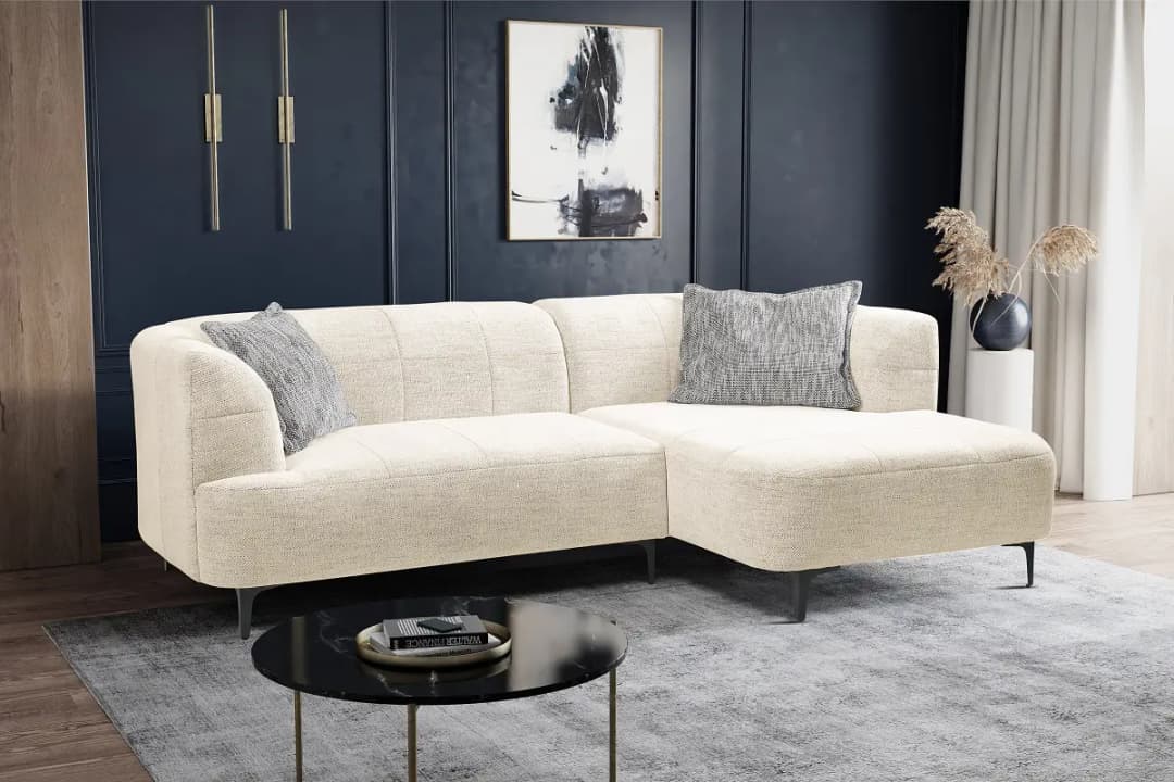 Fredriks Ecksofa mit Longchair Monja | Beige