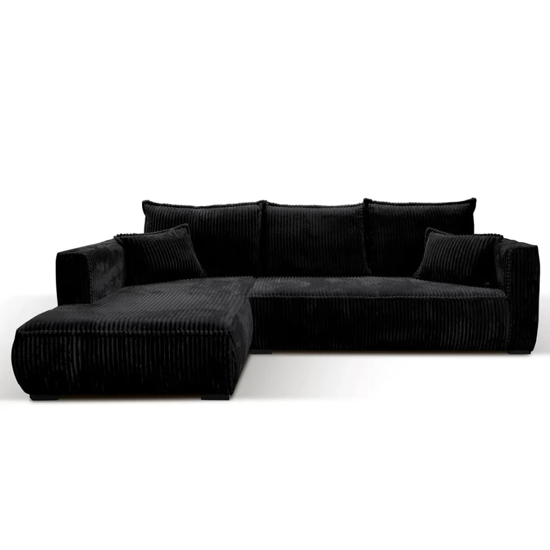 Fredriks Ecksofa mit Longchair Tila | Schwarz