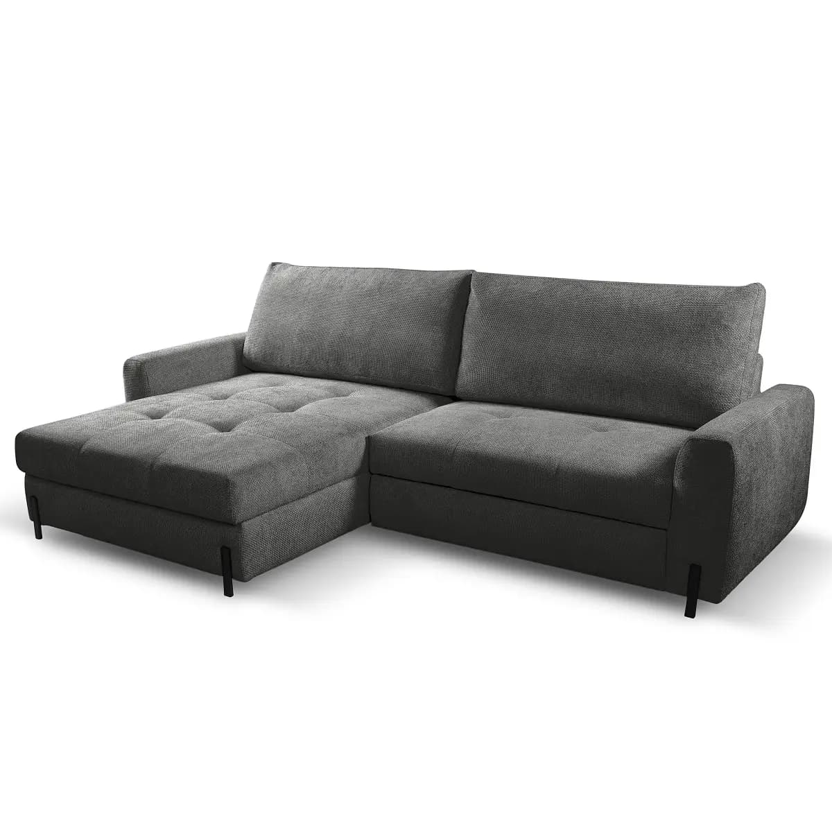 Fredriks Ecksofa mit Schlaffunktion Grau Chenille Edisa | Grau