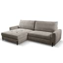 Ecksofa mit Schlaffunktion Grau Chenille Edisa | Grau