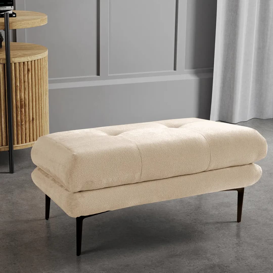 Fredriks Polsterhocker Aponi | Beige