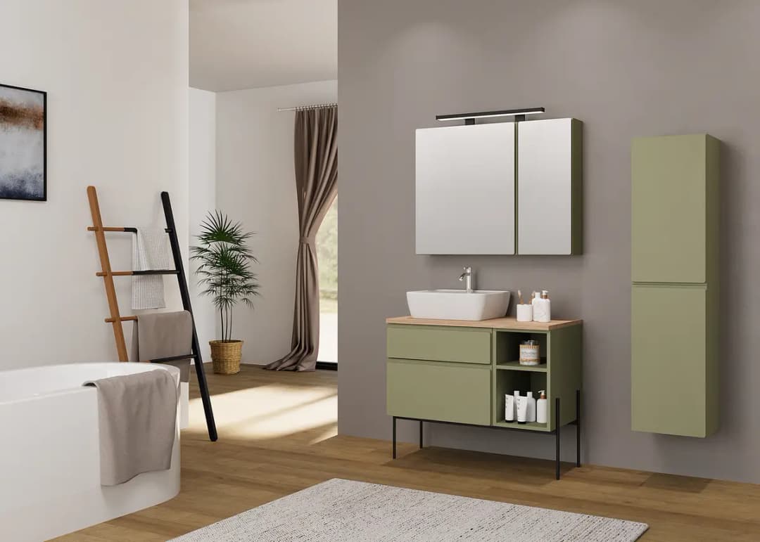 Waschtischunterschrank 90 cm | Grün