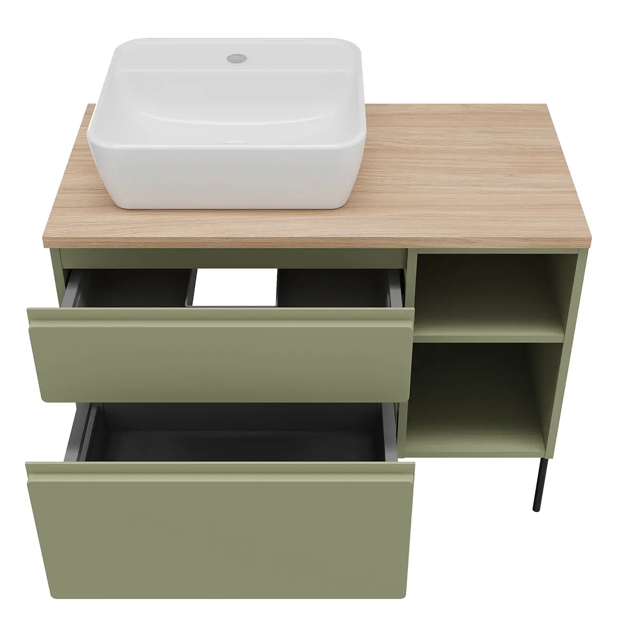 Waschtischunterschrank 90 cm | Grün