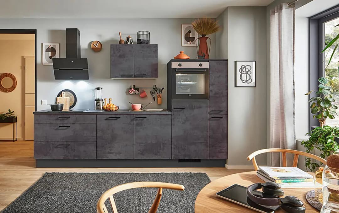 pino Autarke Küchenzeile Seitenschrank A 300cm Ausrichtung rechts