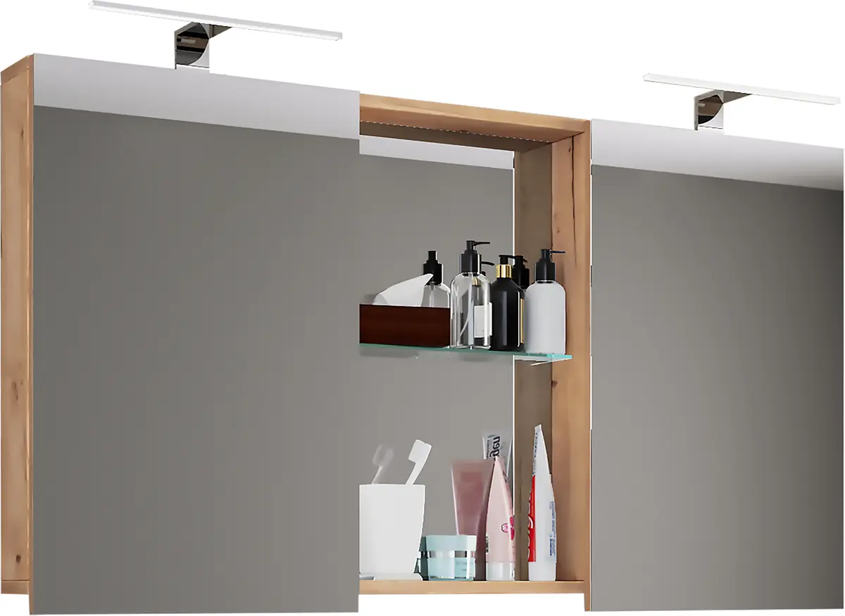 Spiegelschrank Budasi | Holztöne