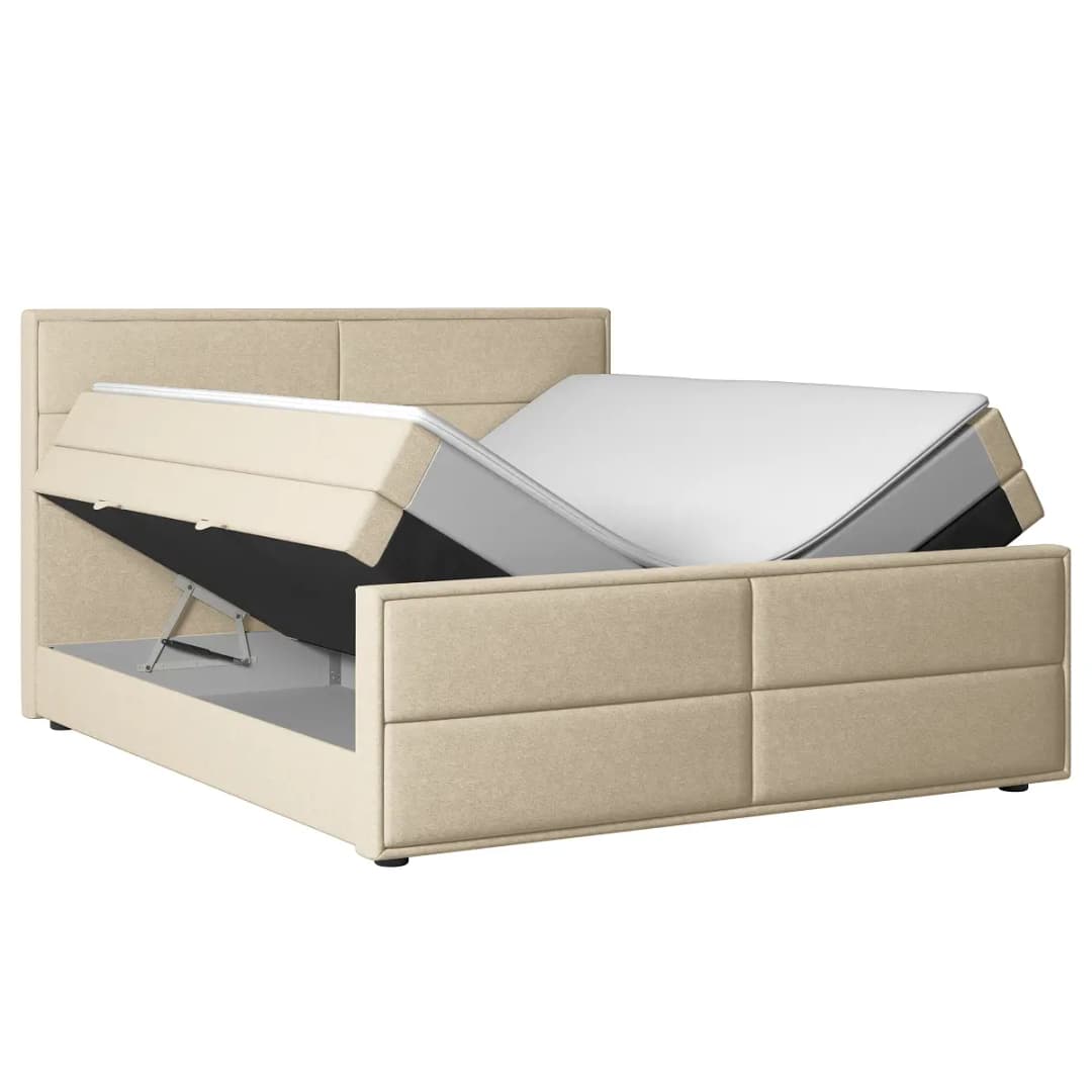 Loftscape Boxspringbett Pria 180 x 200cm Webstoff Beige H3 / H4
