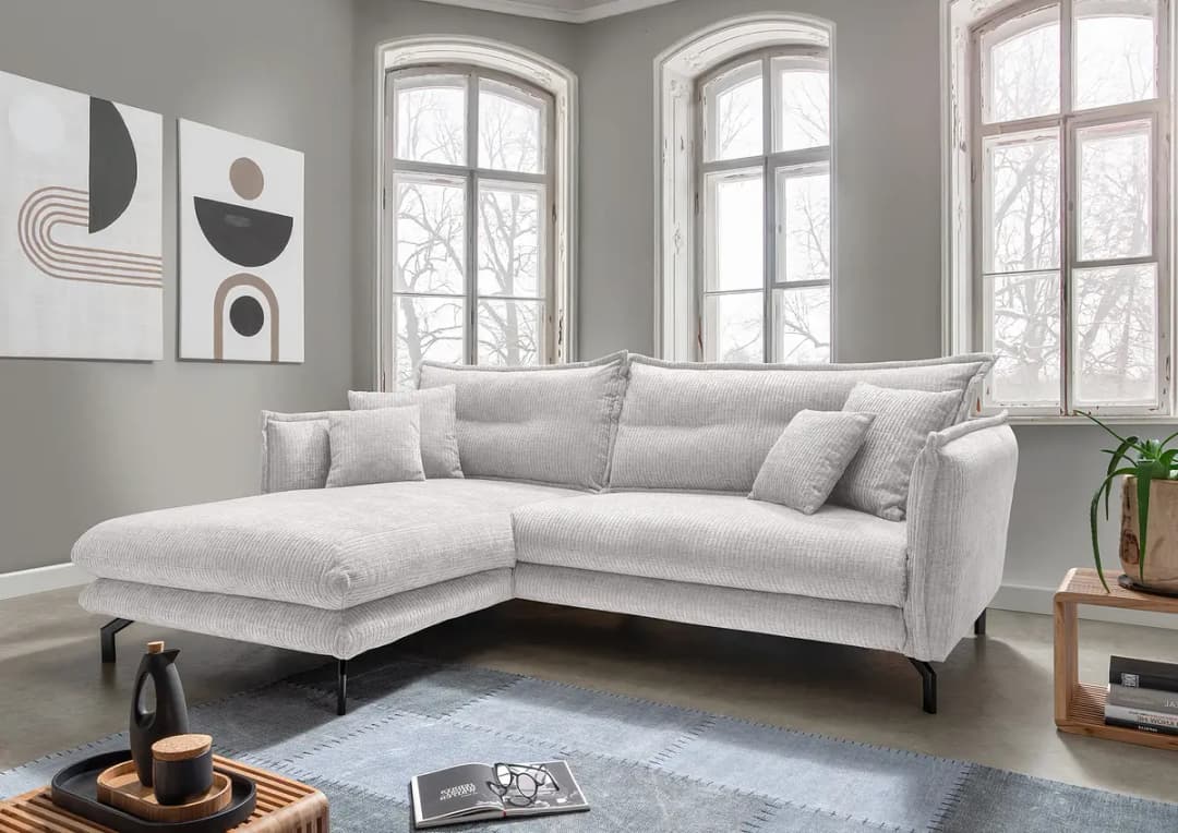 Fredriks Ecksofa mit Longchair Eris | Weiß
