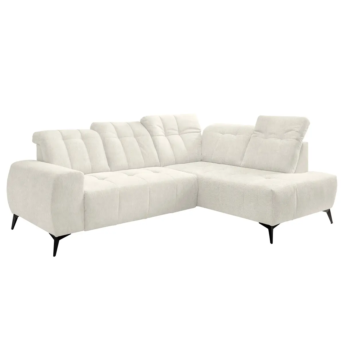 Fredriks Ecksofa mit Ottomane & Funktion Beige Webstoff Colonia