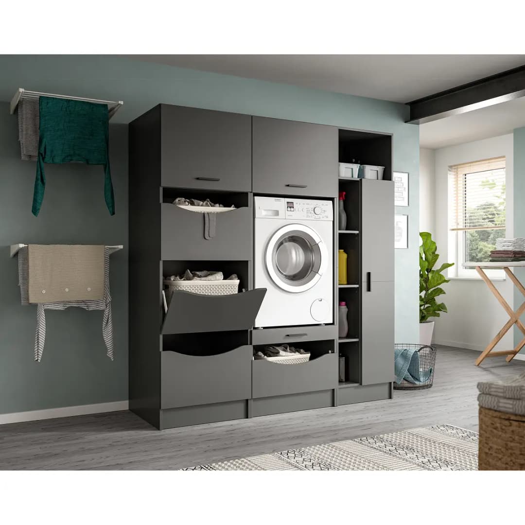 xonox home Waschmaschinenumbauset Free Kombi | Grau