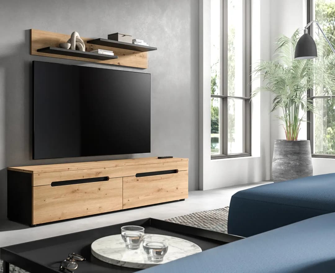 xonox home TV-Lowboard 2-teilig | Holztöne