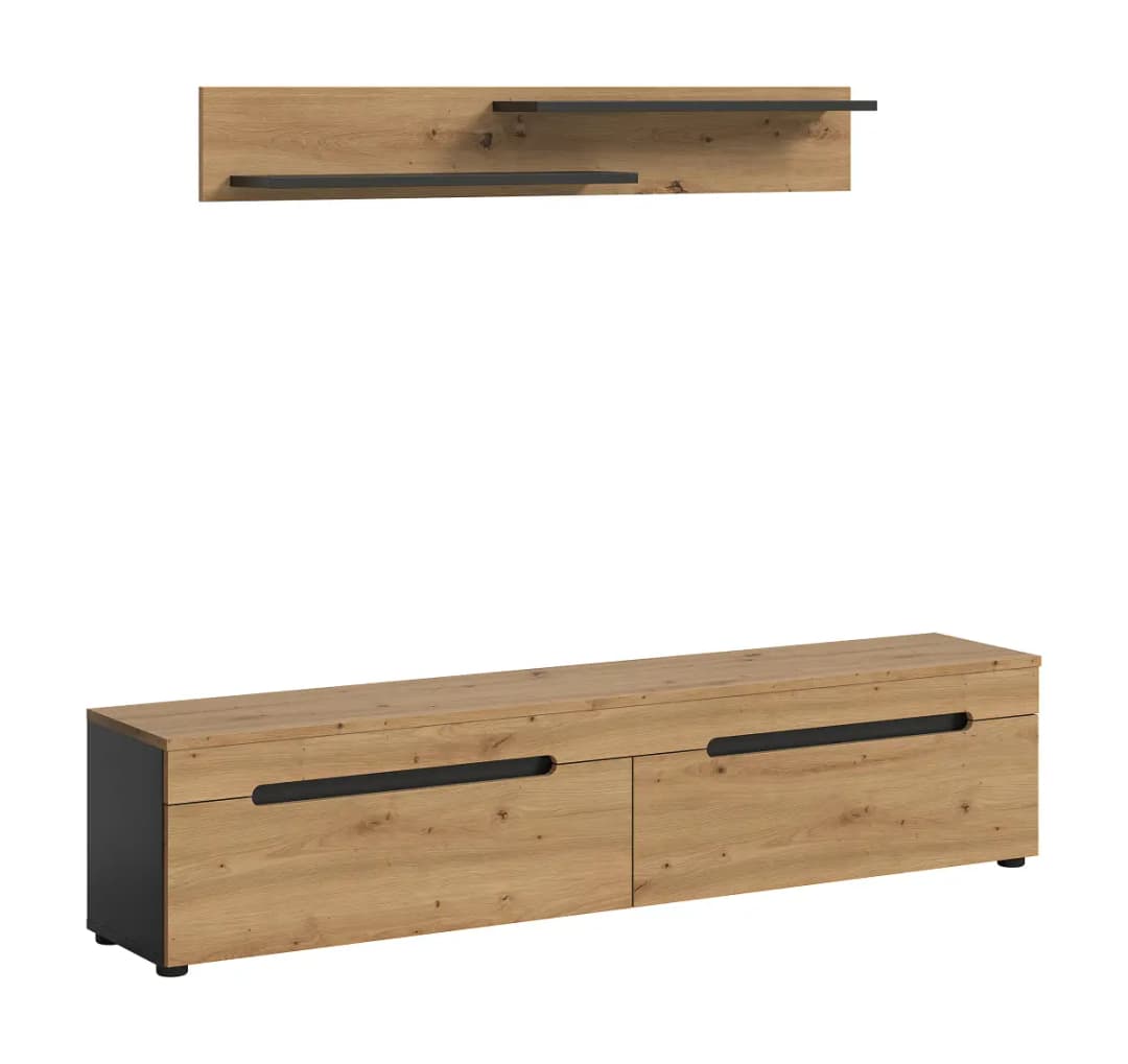 xonox home TV-Lowboard 2-teilig | Holztöne