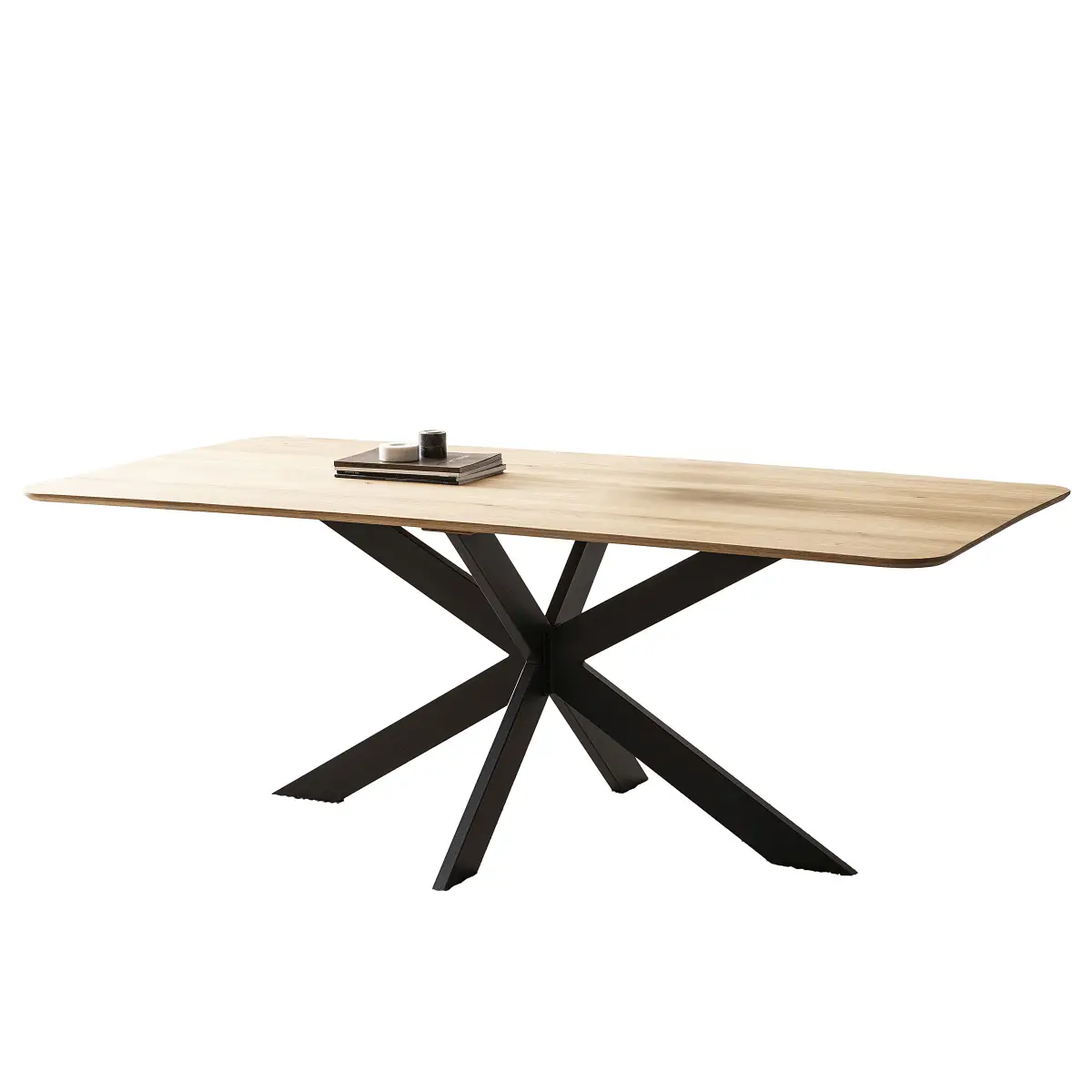 Naturoo Esstisch Rayess mit Massivholzplatte 180cm Braun | Braun