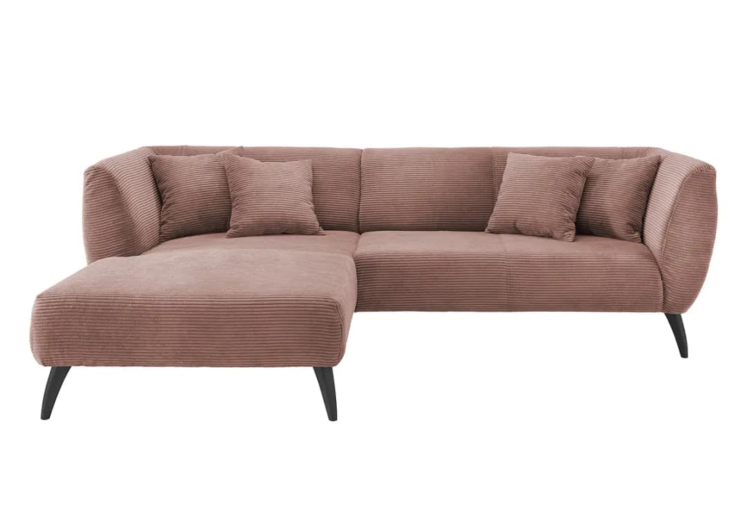 Fredriks Duana Ecksofa mit Longchair | Rosa