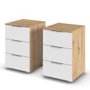 rauch Orange Nachtkommode 61cm 2er Set | Holztöne