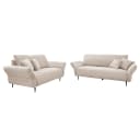 Polstergarnitur 3-2 Beige Cordstoff Duana | Beige