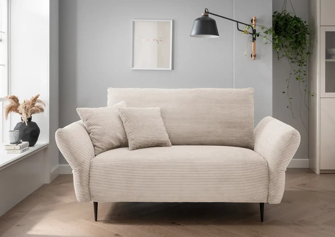 Polstergarnitur 3-2 Beige Cordstoff Duana | Beige