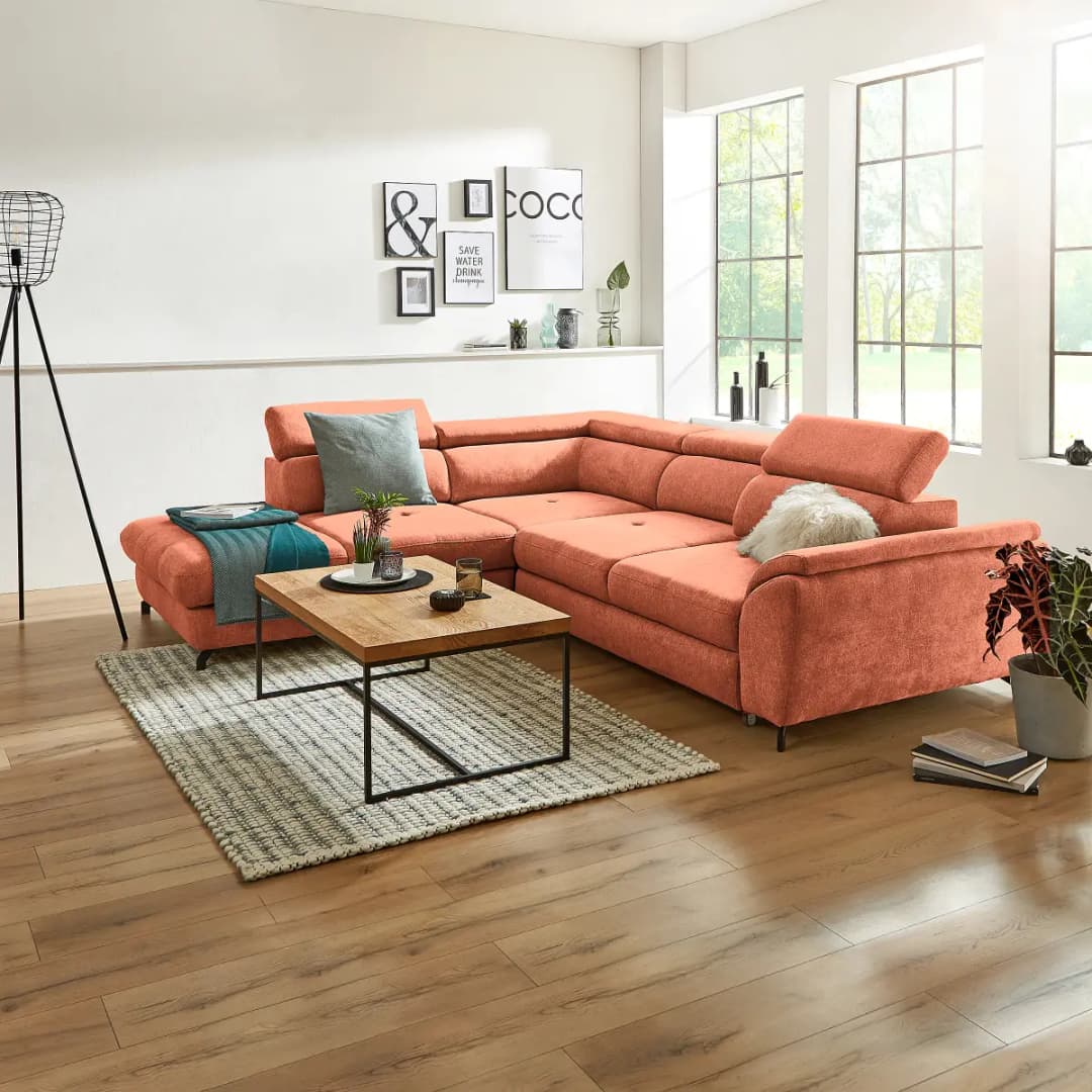 Fredriks Ecksofa Pria | Orange