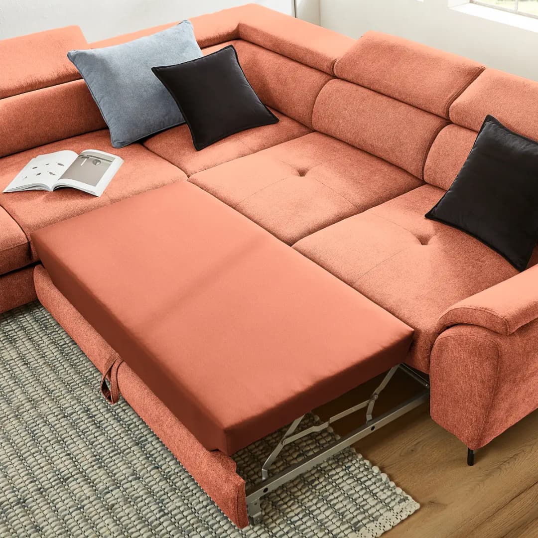 Fredriks Ecksofa Pria | Orange