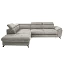 Fredriks Ecksofa mit Schlaffunktion Grau Webstoff Pria | Grau