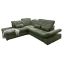 Fredriks Ecksofa mit Ottomane & Funktion Grün Webstoff Jimin | Grün