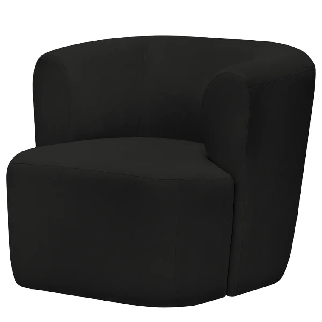 Sessel Schwarz Microfaser Sole | Schwarz
