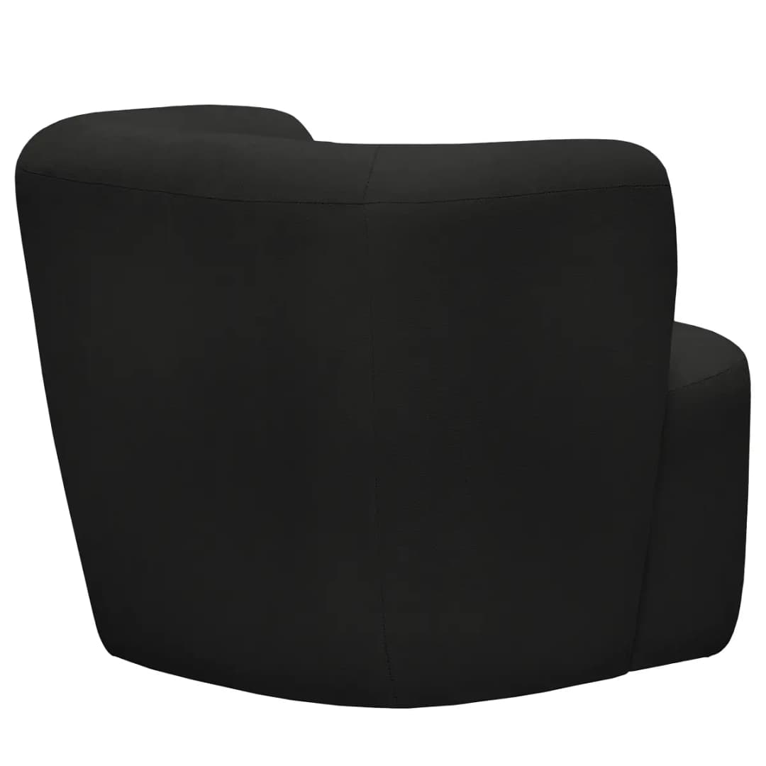 Sessel Schwarz Microfaser Sole | Schwarz