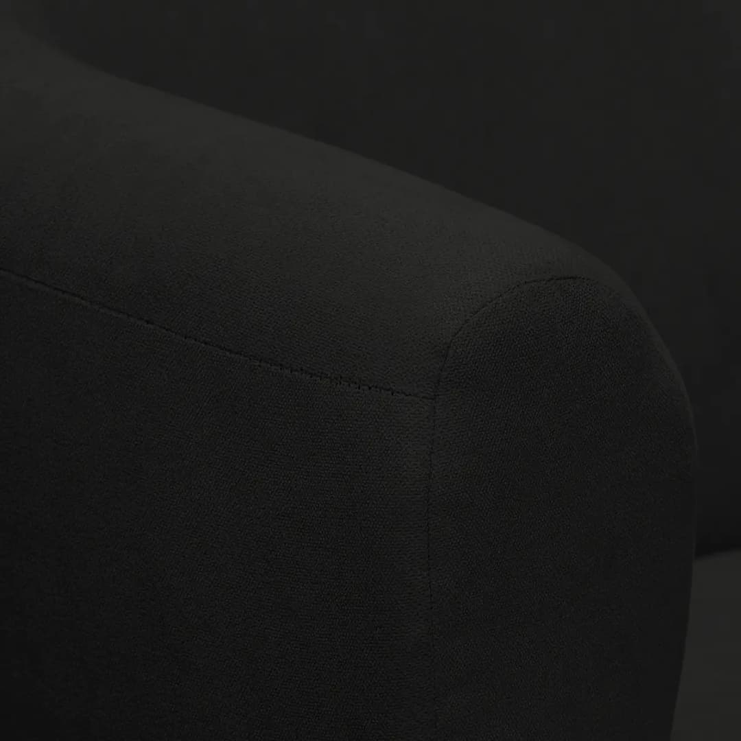 Sessel Schwarz Microfaser Sole | Schwarz