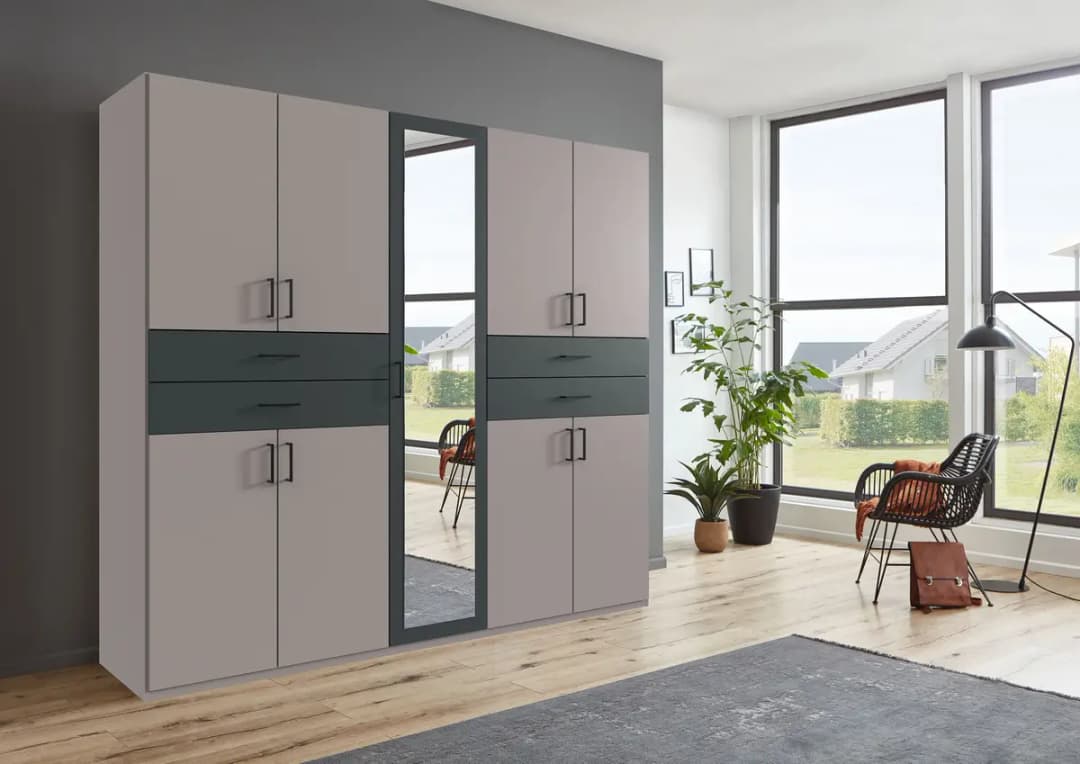 Drehtürenschrank Taiga | Grau