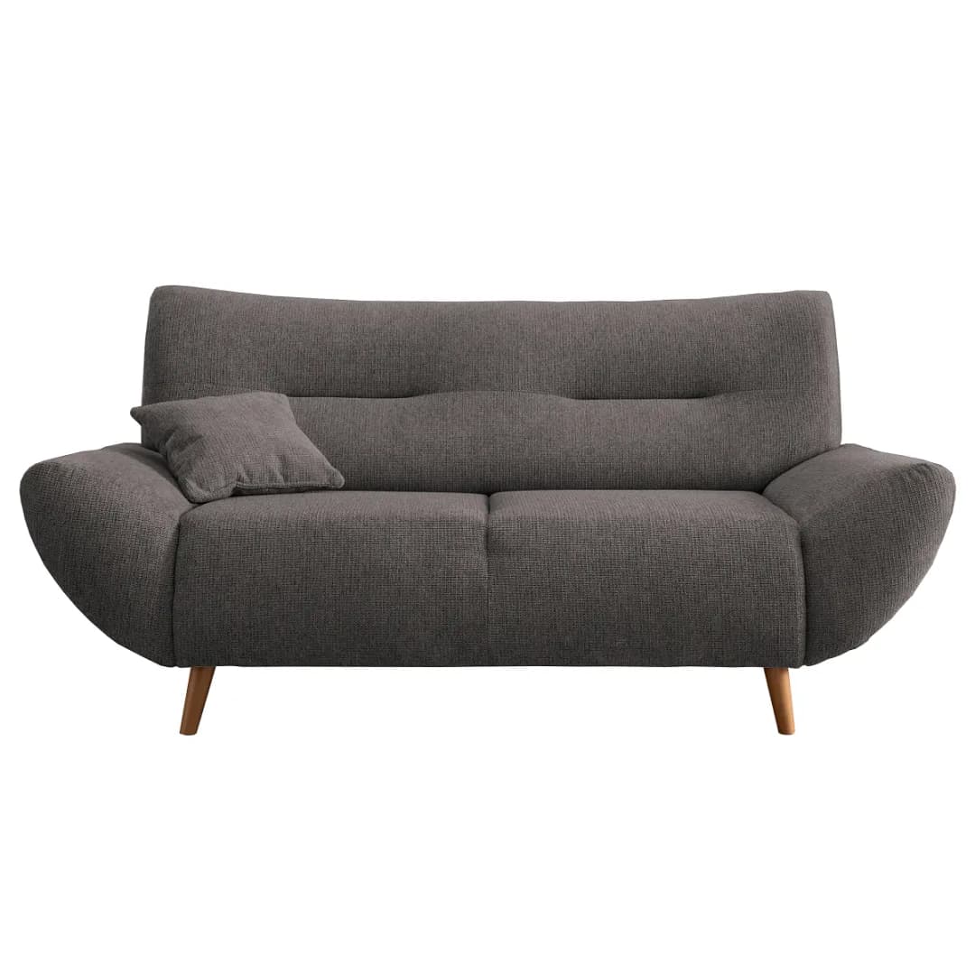 2-Sitzer Sofa Grau Webstoff Venka | Grau