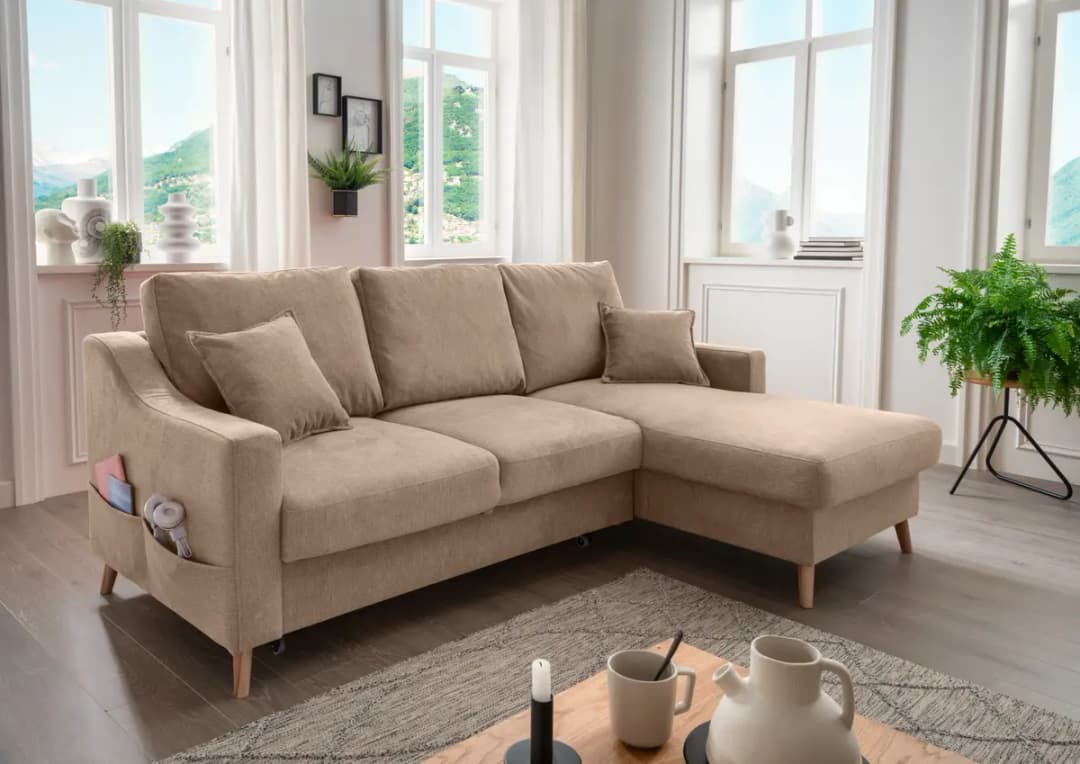 Fredriks Ecksofa Jimin | Braun