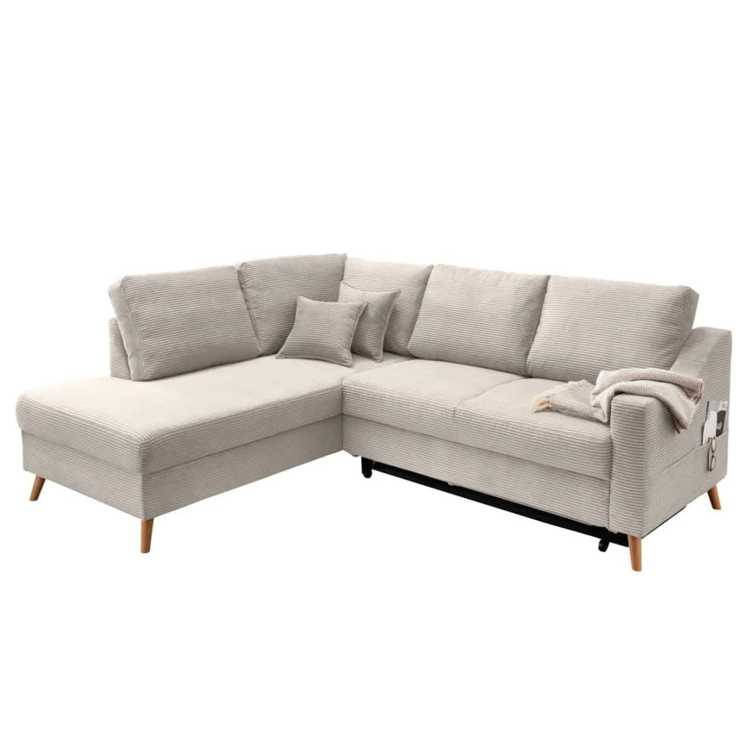 Fredriks Ecksofa Duana mit Ottomane | Beige