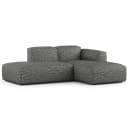 Studio Copenhagen Ecksofa mit Chaiselongue Small Grau Chenille Enne