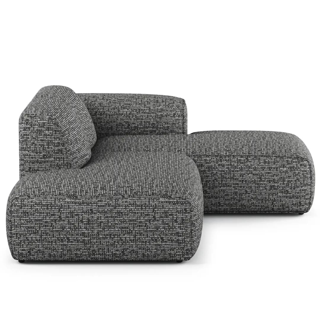 Studio Copenhagen Ecksofa mit Chaiselongue Small Grau Chenille Enne