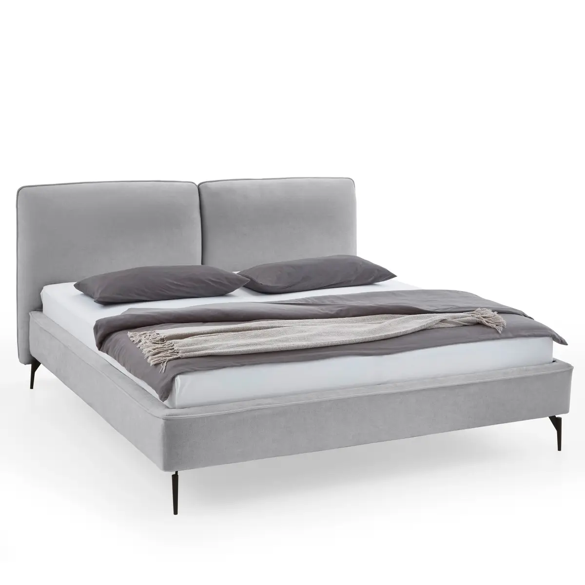 meise.möbel Polsterbett Infinity 180 x 200cm Webstoff Libra Silber