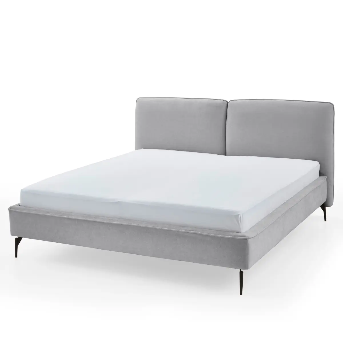 meise.möbel Polsterbett Infinity 180 x 200cm Webstoff Libra Silber