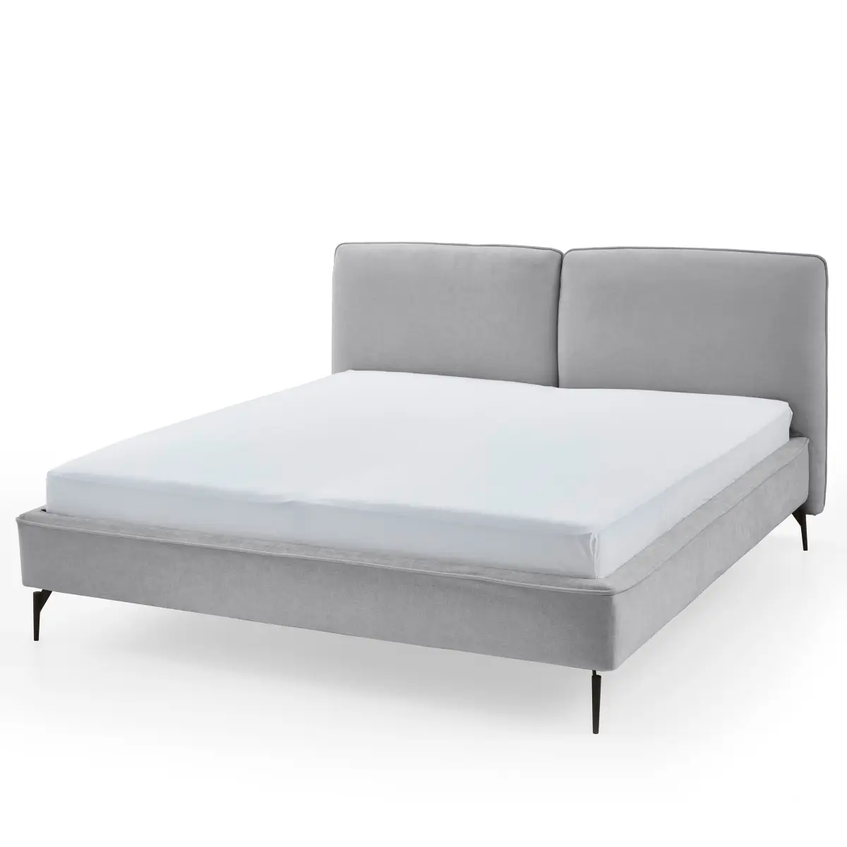 Polsterbett Infinity 200 x 200cm Webstoff Libra Silber | Silber