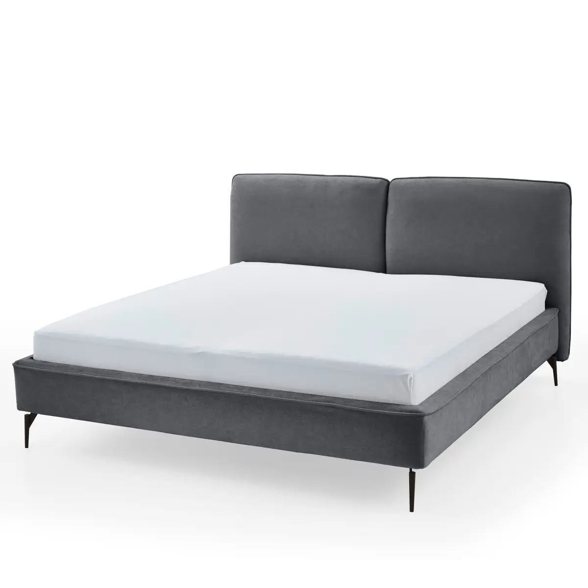 Polsterbett Infinity 180 x 200cm Webstoff Libra Grau | Grau