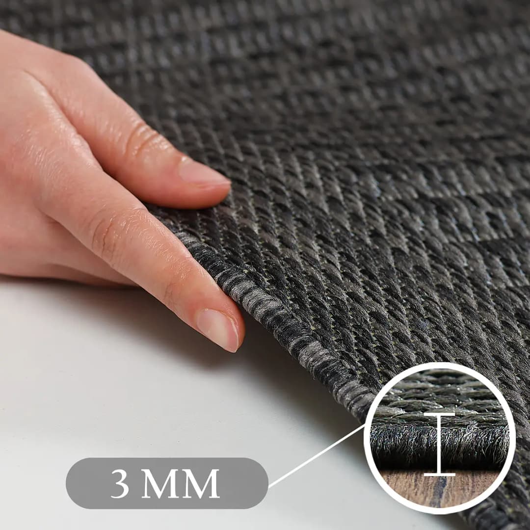 Outdoorteppich Giza 1410 | Schwarz