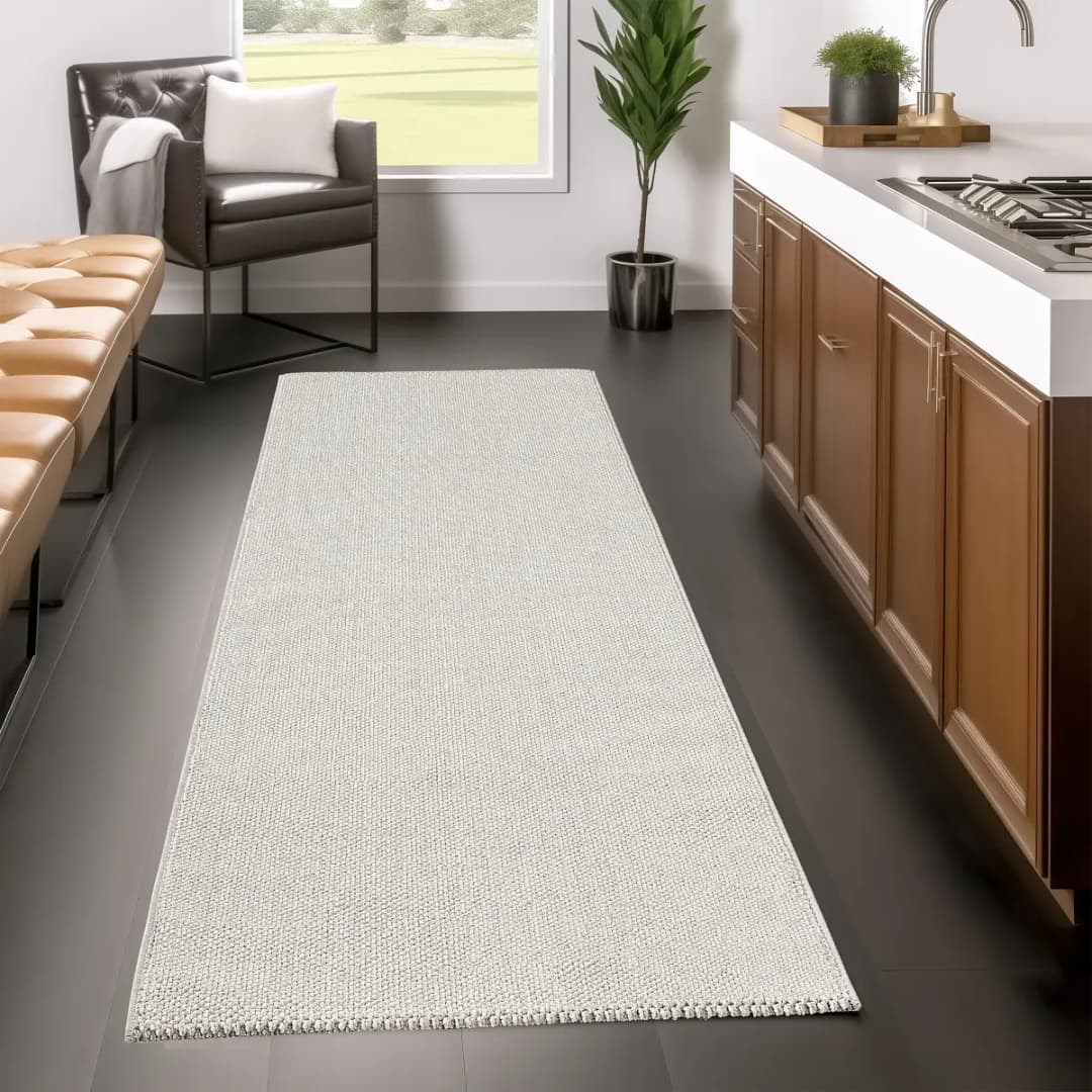 Kurzflorteppich Loom 4300 Beige/Creme 80 x 150cm Polyester